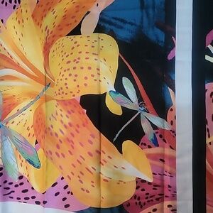Sassy Jones silk blend scarf with dragonfly